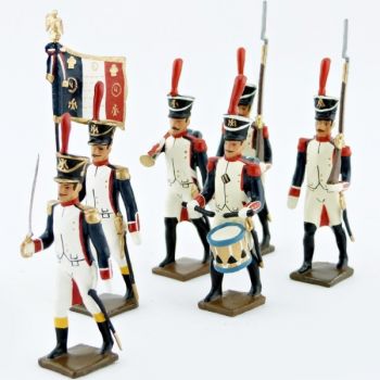 Fusiliers, école de Saint-Cyr (1812), ensemble de 6 figurines