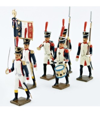 Fusiliers, école de Saint-Cyr (1812), ensemble de 6 figurines