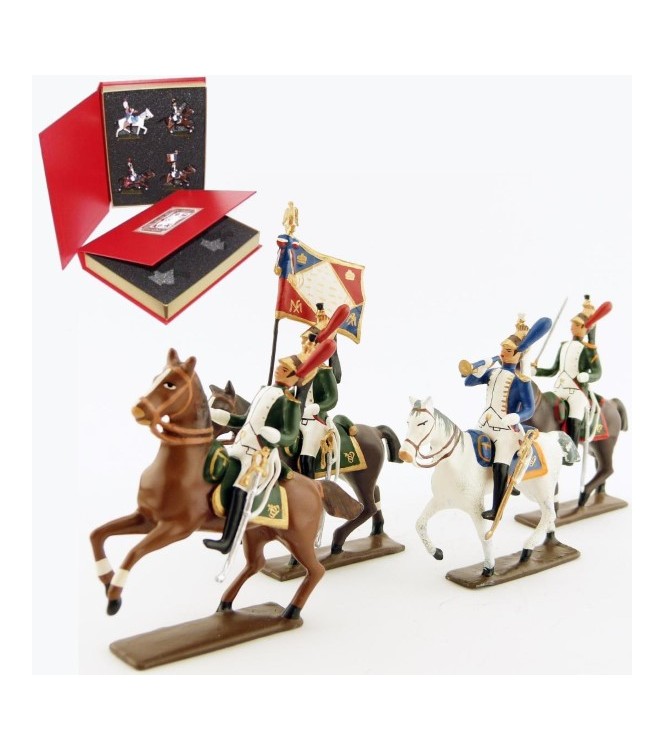 coffret de 4 cavaliers - Dragons de la garde ('dragons de l'impératrice') à chev