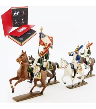 coffret de 4 cavaliers - Dragons de la garde ('dragons de l'impératrice') à chev