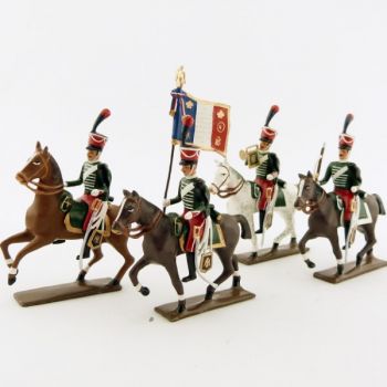 ensemble de 4 cavaliers - Garde d'honneur à cheval (1813)