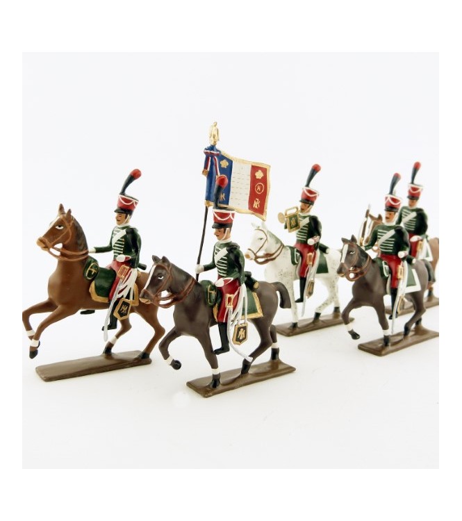 ensemble de 5 cavaliers - Garde d'honneur à cheval (1813)