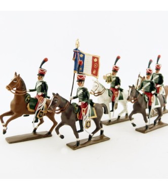 ensemble de 5 cavaliers - Garde d'honneur à cheval (1813)