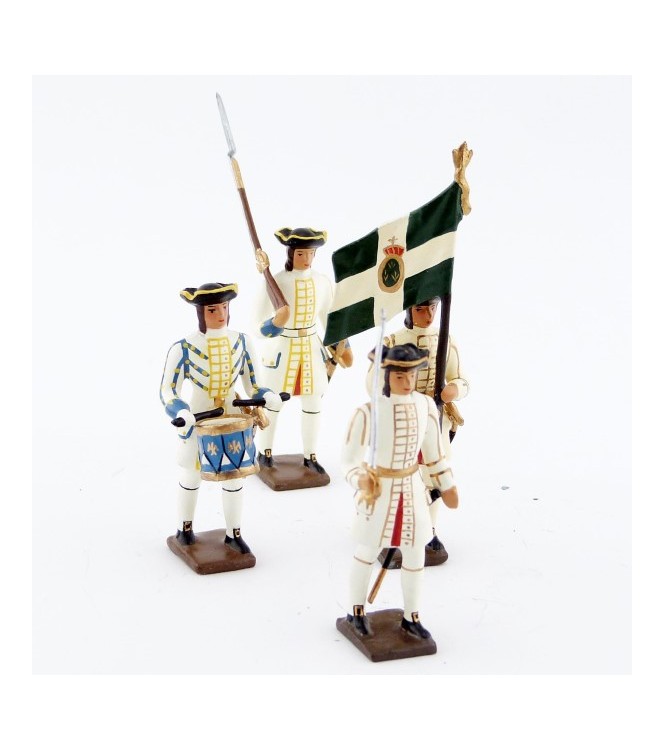 Régiment de Champagne, ensemble de 4 figurines