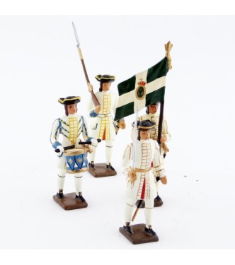 Régiment de Champagne, ensemble de 4 figurines