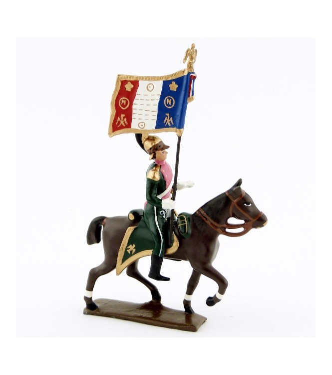 etendard des chevau-léger 3ème rgt (plastron rose) (1812)