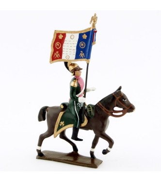 etendard des chevau-léger 3ème rgt (plastron rose) (1812)