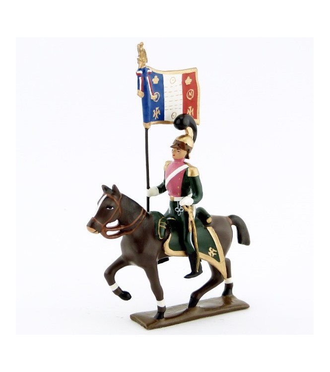 etendard des chevau-léger 3ème rgt (plastron rose) (1812)