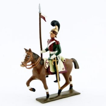 cavalier des chevau-léger 4ème rgt (plastron cramoisi) (1812)