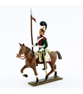 cavalier des chevau-léger 4ème rgt (plastron cramoisi) (1812)