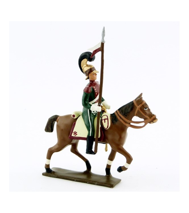 cavalier des chevau-léger 4ème rgt (plastron cramoisi) (1812)