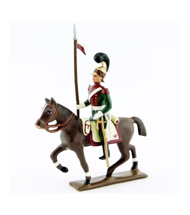 cavalier des chevau-léger 4ème rgt (plastron cramoisi) (1812)