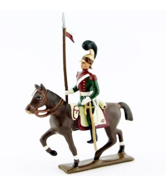 cavalier des chevau-léger 4ème rgt (plastron cramoisi) (1812)