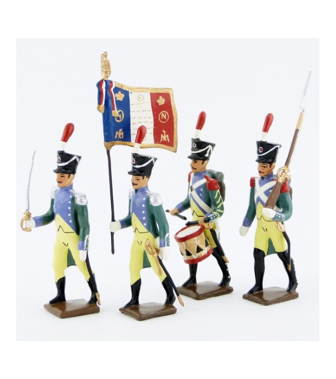 Garde à pied amsterdam, ensemble de 4 figurines