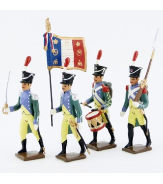 Garde à pied amsterdam, ensemble de 4 figurines