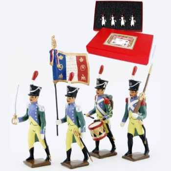 Garde à pied amsterdam, coffret de 4 figurines