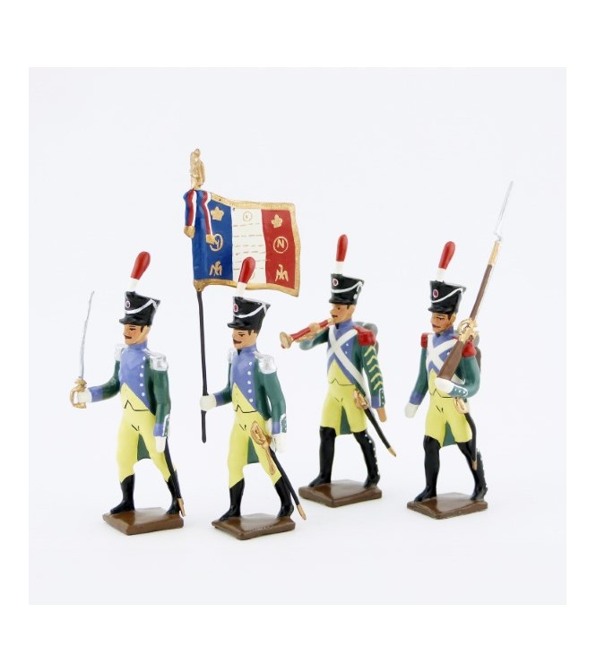 Garde à pied amsterdam, ensemble de 4 figurines