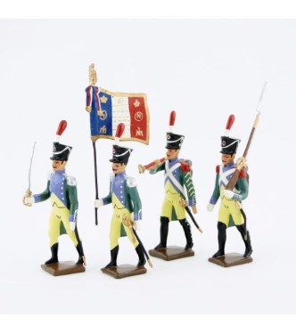 Garde à pied amsterdam, ensemble de 4 figurines