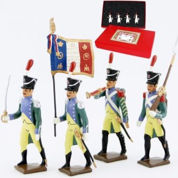 Garde à pied amsterdam, coffret de 4 figurines