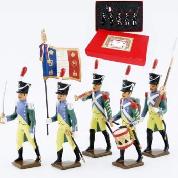 Garde à pied amsterdam, coffret de 5 figurines