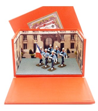 diorama la Garde au drapeau des Sapeurs-Pompiers de Paris (6 p.)