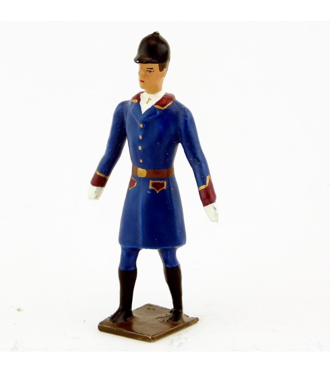 Veneur, manteau bleu Drapeau à parements bordeaux,