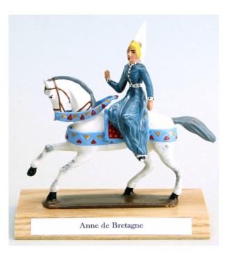 Anne de Bretagne à cheval, sur socle bois