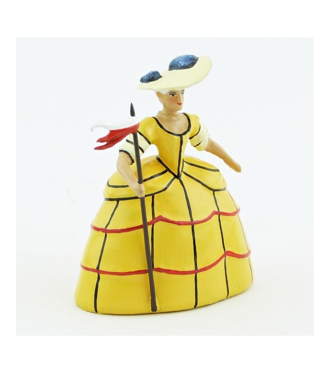 Marie-Antoinette en bergère, robe jaune (anc. 0449A-1)