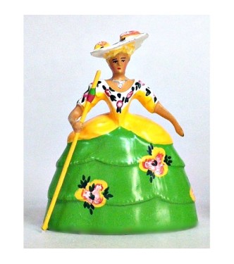 Marie-Antoinette en bergère, robe jaune et verte (anc. 0449A-2)