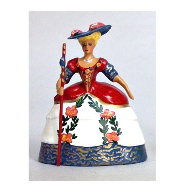 Marie-Antoinette en bergère, robe Bleue, blanche et rouge (anc. 0449A-4)