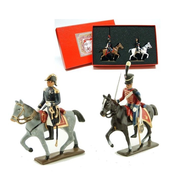 coffret de 2 cavaliers : maréchal Oudinot et son aide de camp
