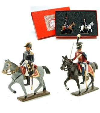 coffret de 2 cavaliers : maréchal Oudinot et son aide de camp