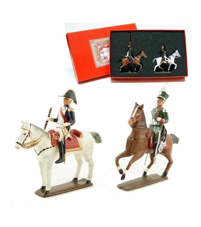 coffret de 2 cavaliers : maréchal Soult et son aide de camp
