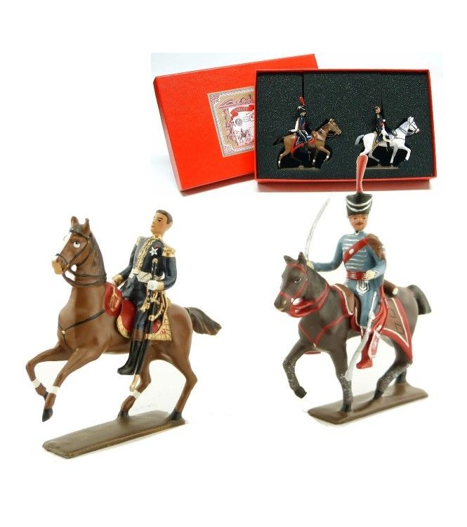 coffret de 2 cavaliers : maréchal Suchet et son aide de camp