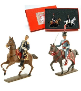 coffret de 2 cavaliers : maréchal Suchet et son aide de camp