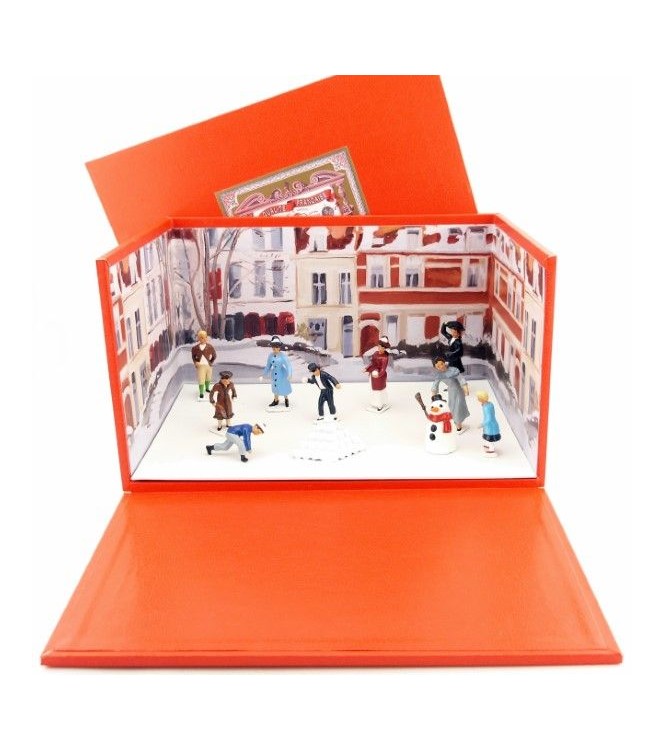 diorama ''la bataille de boules de neige'' (11 p.)