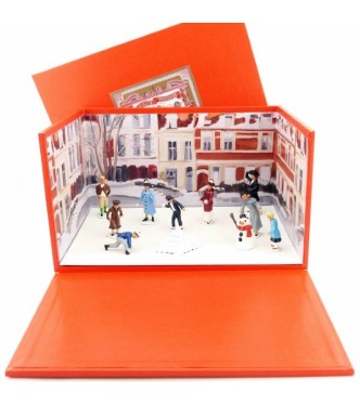 diorama ''la bataille de boules de neige'' (11 p.)