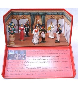 diorama "l'Incendie de l'Ambassade d'Autriche" (1er juillet 1810)
