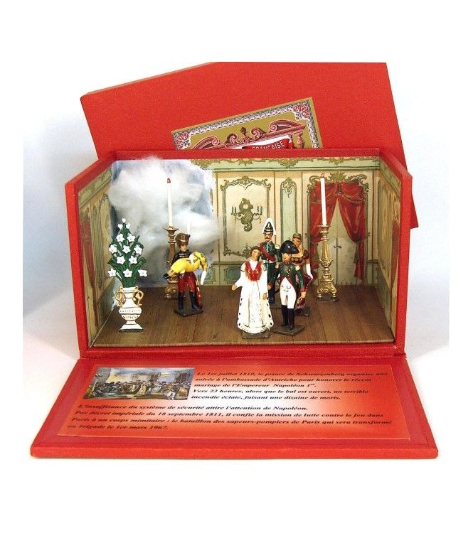 diorama « l'incendie de l'Ambassade d'Autriche » (1er juillet 1810)