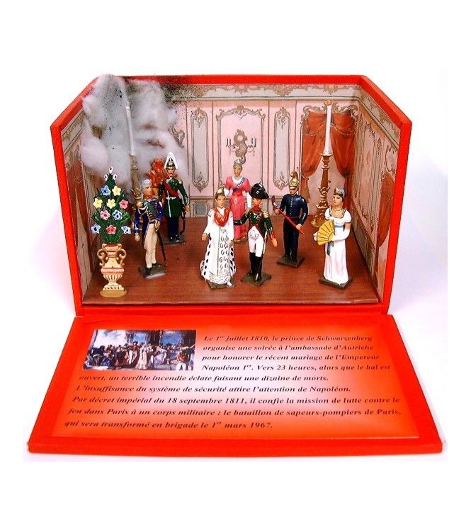 diorama « l'incendie de l'Ambassade d'Autriche » (1er juillet 1810)