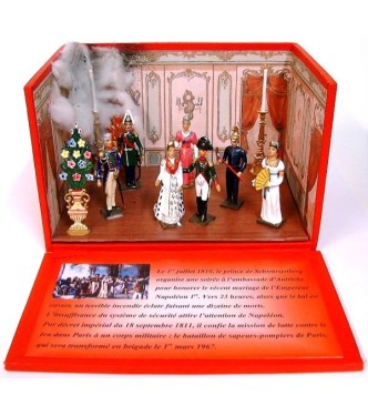 diorama « l'incendie de l'Ambassade d'Autriche » (1er juillet 1810)