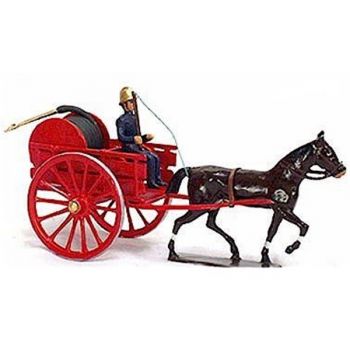 Dévidoir sur charrette (1 cheval, 1 personnage) en boite rouge