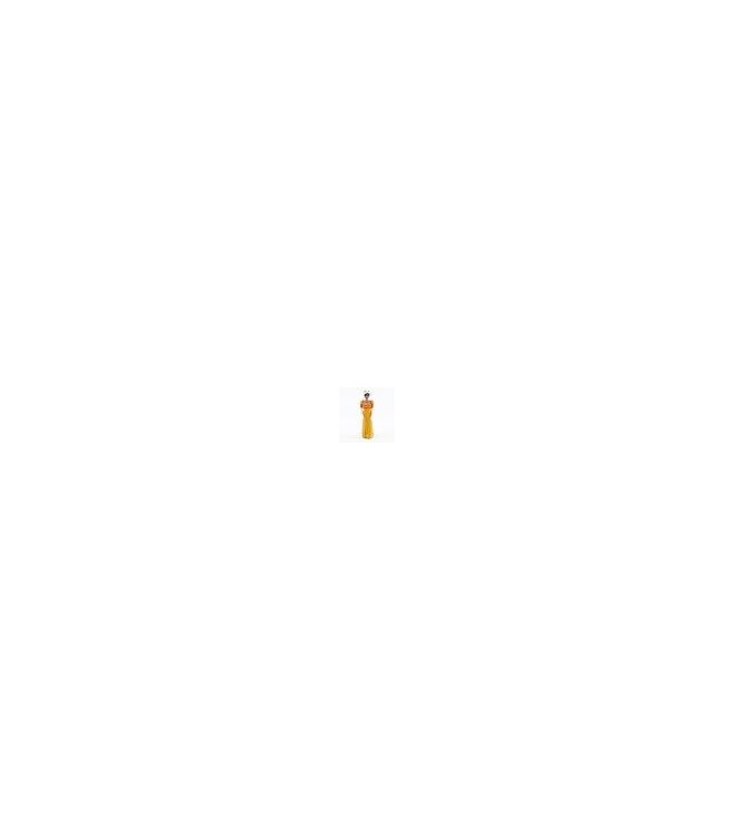 Femme civile (Empire) robe Jaune, bras le long du corps