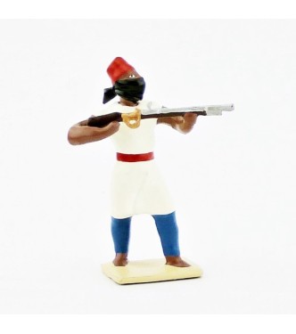 touareg au feu, tunique blanche, pantalon bleu
