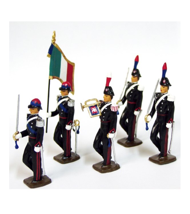 Carabiniers Italiens, ensemble de 5 figurines