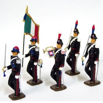 Carabiniers Italiens, ensemble de 5 figurines