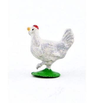 Poule grise marchant