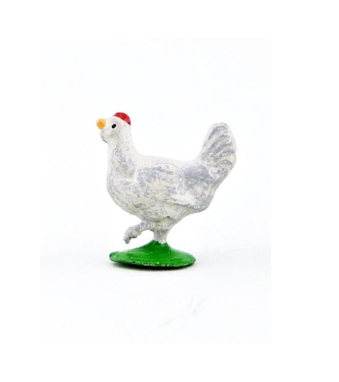 Poule grise marchant
