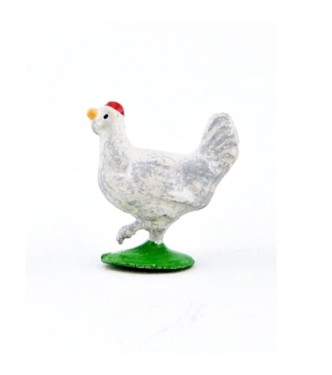 Poule grise marchant