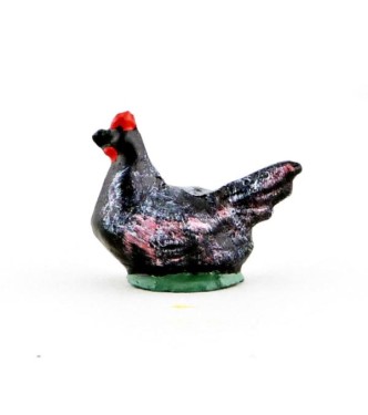 Poule noire couchée